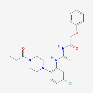 N-[5-chloro-2-(4-propionyl-1-piperazinyl)phenyl]-N'-(phenoxyacetyl)thiourea