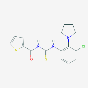N-[3-chloro-2-(1-pyrrolidinyl)phenyl]-N'-(2-thienylcarbonyl)thiourea
