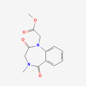 molecular formula C13H14N2O4 B5057627 methyl 2-(4-methyl-2,5-dioxo-2,3,4,5-tetrahydro-1H-1,4-benzodiazepin-1-yl)acetate 