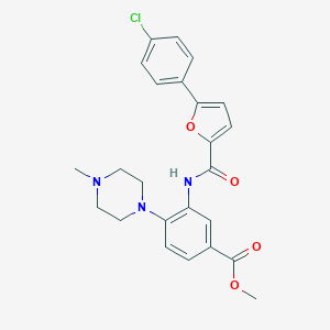 Methyl 3-{[5-(4-chlorophenyl)-2-furoyl]amino}-4-(4-methyl-1-piperazinyl)benzoate