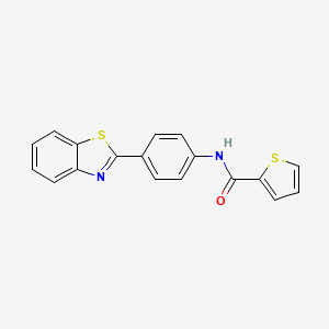molecular formula C18H12N2OS2 B5057679 N-[4-(1,3-benzothiazol-2-yl)phenyl]thiophene-2-carboxamide 