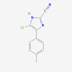 molecular formula C11H8ClN3 B050577 4-Chloro-5-(4-methylphenyl)-1H-imidazole-2-carbonitrile CAS No. 120118-14-1