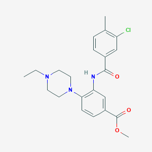 Methyl 3-[(3-chloro-4-methylbenzoyl)amino]-4-(4-ethylpiperazin-1-yl)benzoate