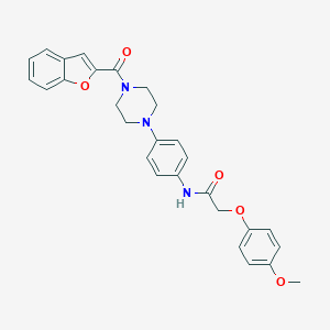 N-{4-[4-(1-benzofuran-2-ylcarbonyl)-1-piperazinyl]phenyl}-2-(4-methoxyphenoxy)acetamide