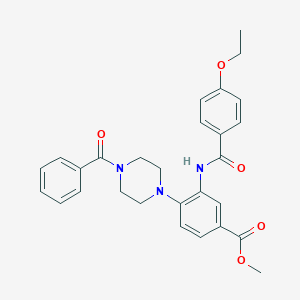 Methyl 4-(4-benzoyl-1-piperazinyl)-3-[(4-ethoxybenzoyl)amino]benzoate