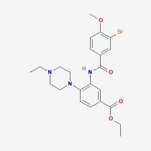 Ethyl 3-[(3-bromo-4-methoxybenzoyl)amino]-4-(4-ethyl-1-piperazinyl)benzoate