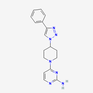 4-[4-(4-phenyl-1H-1,2,3-triazol-1-yl)-1-piperidinyl]-2-pyrimidinamine trifluoroacetate