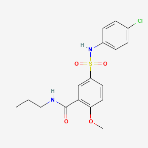 5-{[(4-chlorophenyl)amino]sulfonyl}-2-methoxy-N-propylbenzamide