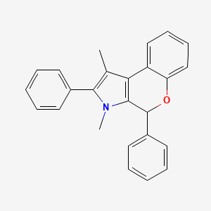 molecular formula C25H21NO B5058053 1,3-dimethyl-2,4-diphenyl-3,4-dihydrochromeno[3,4-b]pyrrole 