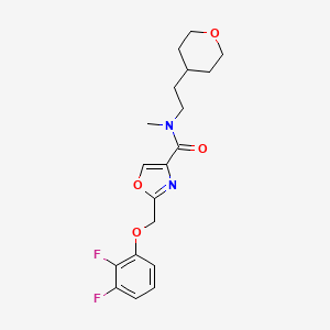 2-[(2,3-difluorophenoxy)methyl]-N-methyl-N-[2-(tetrahydro-2H-pyran-4-yl)ethyl]-1,3-oxazole-4-carboxamide