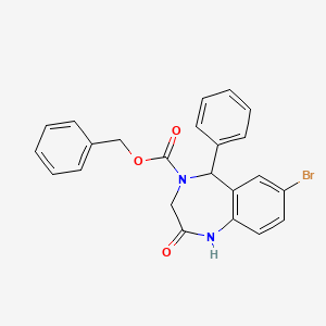 B5058084 benzyl 7-bromo-2-oxo-5-phenyl-1,2,3,5-tetrahydro-4H-1,4-benzodiazepine-4-carboxylate CAS No. 5685-27-8