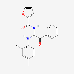 molecular formula C21H20N2O3 B5058095 N-{1-[(2,4-dimethylphenyl)amino]-2-oxo-2-phenylethyl}furan-2-carboxamide CAS No. 5521-84-6