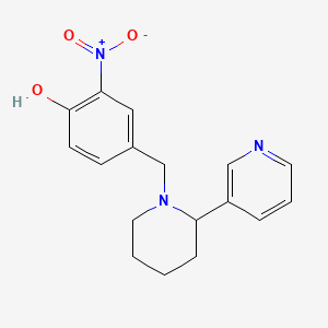 2-nitro-4-{[2-(3-pyridinyl)-1-piperidinyl]methyl}phenol