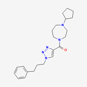 1-cyclopentyl-4-{[1-(3-phenylpropyl)-1H-1,2,3-triazol-4-yl]carbonyl}-1,4-diazepane