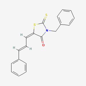 3-benzyl-5-(3-phenyl-2-propen-1-ylidene)-2-thioxo-1,3-thiazolidin-4-one