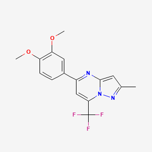 5-(3,4-dimethoxyphenyl)-2-methyl-7-(trifluoromethyl)pyrazolo[1,5-a]pyrimidine