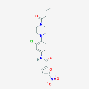 molecular formula C19H21ClN4O5 B505822 N-[4-(4-butanoylpiperazin-1-yl)-3-chlorophenyl]-5-nitrofuran-2-carboxamide 