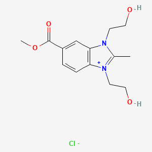 molecular formula C14H19ClN2O4 B5058260 Methyl 1,3-bis(2-hydroxyethyl)-2-methylbenzimidazol-1-ium-5-carboxylate;chloride 