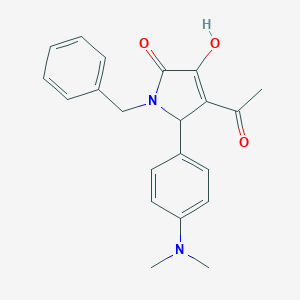 molecular formula C21H22N2O3 B505833 4-acetyl-1-benzyl-5-[4-(dimethylamino)phenyl]-3-hydroxy-1,5-dihydro-2H-pyrrol-2-one 