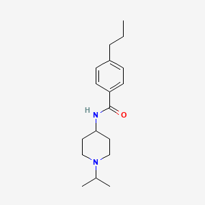 molecular formula C18H28N2O B5058346 N-[1-(propan-2-yl)piperidin-4-yl]-4-propylbenzamide 