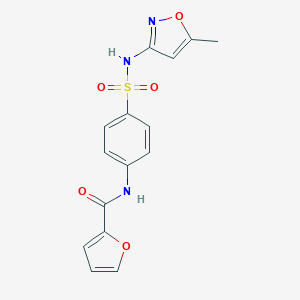 molecular formula C15H13N3O5S B505835 N-(4-{[(5-methylisoxazol-3-yl)amino]sulfonyl}phenyl)-2-furamide 