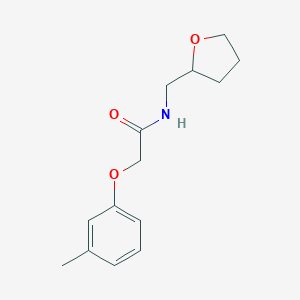 molecular formula C14H19NO3 B505838 2-(3-methylphenoxy)-N-(oxolan-2-ylmethyl)acetamide CAS No. 349474-32-4