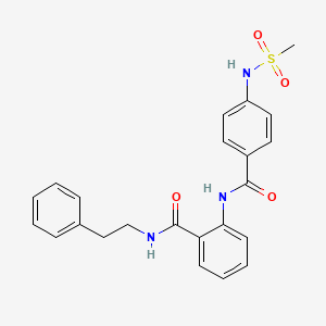molecular formula C23H23N3O4S B5058402 2-({4-[(methylsulfonyl)amino]benzoyl}amino)-N-(2-phenylethyl)benzamide 