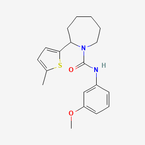 molecular formula C19H24N2O2S B5058553 N-(3-methoxyphenyl)-2-(5-methylthiophen-2-yl)azepane-1-carboxamide 