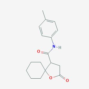 molecular formula C17H21NO3 B505858 N-(4-methylphenyl)-2-oxo-1-oxaspiro[4.5]decane-4-carboxamide CAS No. 433693-95-9