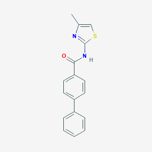 molecular formula C17H14N2OS B505859 N-(4-methyl-1,3-thiazol-2-yl)-4-phenylbenzamide CAS No. 457940-41-9