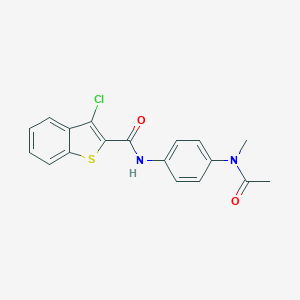 N-{4-[acetyl(methyl)amino]phenyl}-3-chloro-1-benzothiophene-2-carboxamide