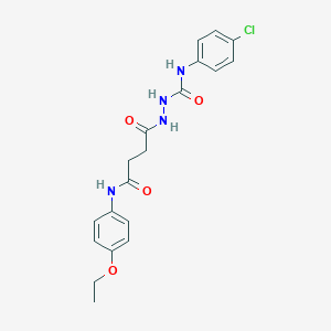 molecular formula C19H21ClN4O4 B505867 N-(4-chlorophenyl)-2-[4-(4-ethoxyanilino)-4-oxobutanoyl]hydrazinecarboxamide 