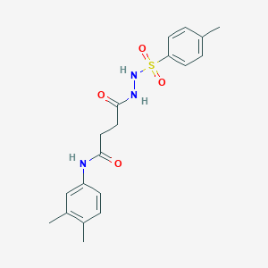 N-(3,4-dimethylphenyl)-4-{2-[(4-methylphenyl)sulfonyl]hydrazino}-4-oxobutanamide