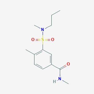 molecular formula C13H20N2O3S B5058685 N,4-dimethyl-3-[methyl(propyl)sulfamoyl]benzamide 