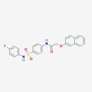 N-{4-[(4-fluoroanilino)sulfonyl]phenyl}-2-(2-naphthyloxy)acetamide