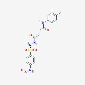 4-(2-{[4-(acetylamino)phenyl]sulfonyl}hydrazino)-N-(3,4-dimethylphenyl)-4-oxobutanamide