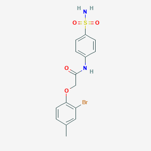 2-(2-bromo-4-methylphenoxy)-N-(4-sulfamoylphenyl)acetamide