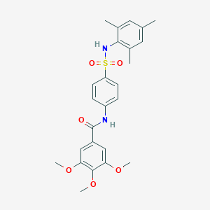 molecular formula C25H28N2O6S B505873 N-{4-[(mesitylamino)sulfonyl]phenyl}-3,4,5-trimethoxybenzamide 