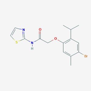 2-(4-bromo-2-isopropyl-5-methylphenoxy)-N-(1,3-thiazol-2-yl)acetamide