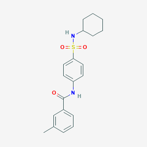molecular formula C20H24N2O3S B505885 N-[4-(cyclohexylsulfamoyl)phenyl]-3-methylbenzamide 