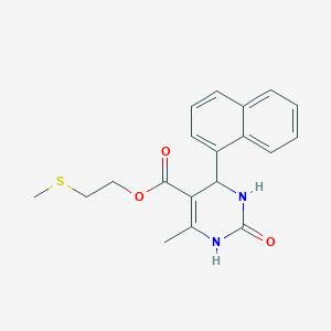 molecular formula C19H20N2O3S B5058882 2-(Methylsulfanyl)ethyl 6-methyl-4-(naphthalen-1-yl)-2-oxo-1,2,3,4-tetrahydropyrimidine-5-carboxylate 