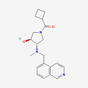 molecular formula C20H25N3O2 B5058883 cyclobutyl-[(3S,4S)-3-hydroxy-4-[isoquinolin-5-ylmethyl(methyl)amino]pyrrolidin-1-yl]methanone 