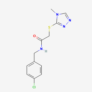 molecular formula C12H13ClN4OS B5058969 N-(4-chlorobenzyl)-2-[(4-methyl-4H-1,2,4-triazol-3-yl)sulfanyl]acetamide 