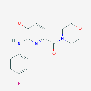 N-(4-fluorophenyl)-N-[3-methoxy-6-(4-morpholinylcarbonyl)-2-pyridinyl]amine