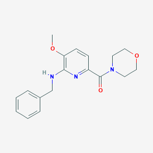molecular formula C18H21N3O3 B505904 N-benzyl-N-[3-methoxy-6-(4-morpholinylcarbonyl)-2-pyridinyl]amine 