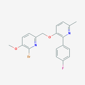 3-[(6-Bromo-5-methoxy-2-pyridinyl)methoxy]-2-(4-fluorophenyl)-6-methylpyridine