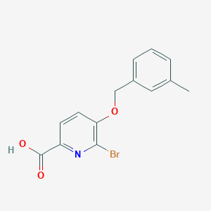 6-Bromo-5-[(3-methylbenzyl)oxy]-2-pyridinecarboxylic acid