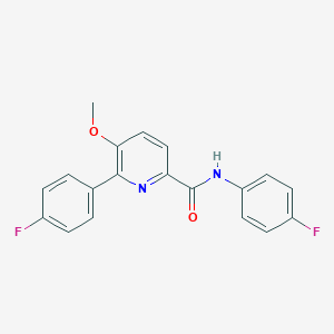 molecular formula C19H14F2N2O2 B505917 N,6-bis(4-fluorophenyl)-5-methoxypyridine-2-carboxamide 