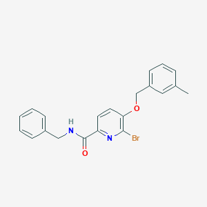 molecular formula C21H19BrN2O2 B505919 N-benzyl-6-bromo-5-[(3-methylbenzyl)oxy]-2-pyridinecarboxamide 
