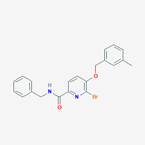 N-benzyl-6-bromo-5-[(3-methylbenzyl)oxy]-2-pyridinecarboxamide